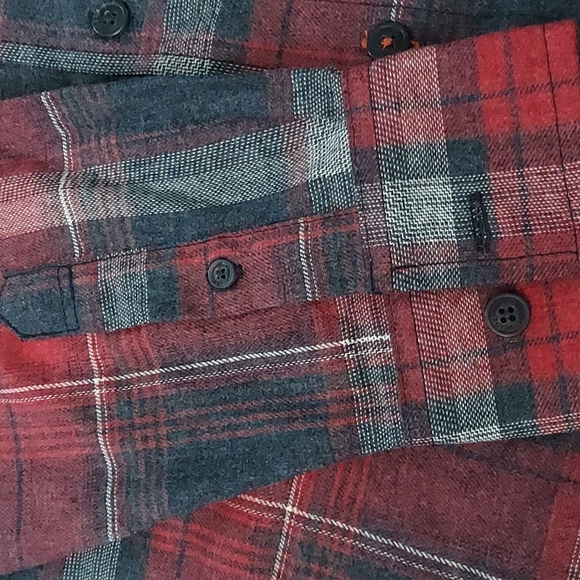 Men's weatherproof flannel shirt color cranberry(9) - Picture 4 of 13
